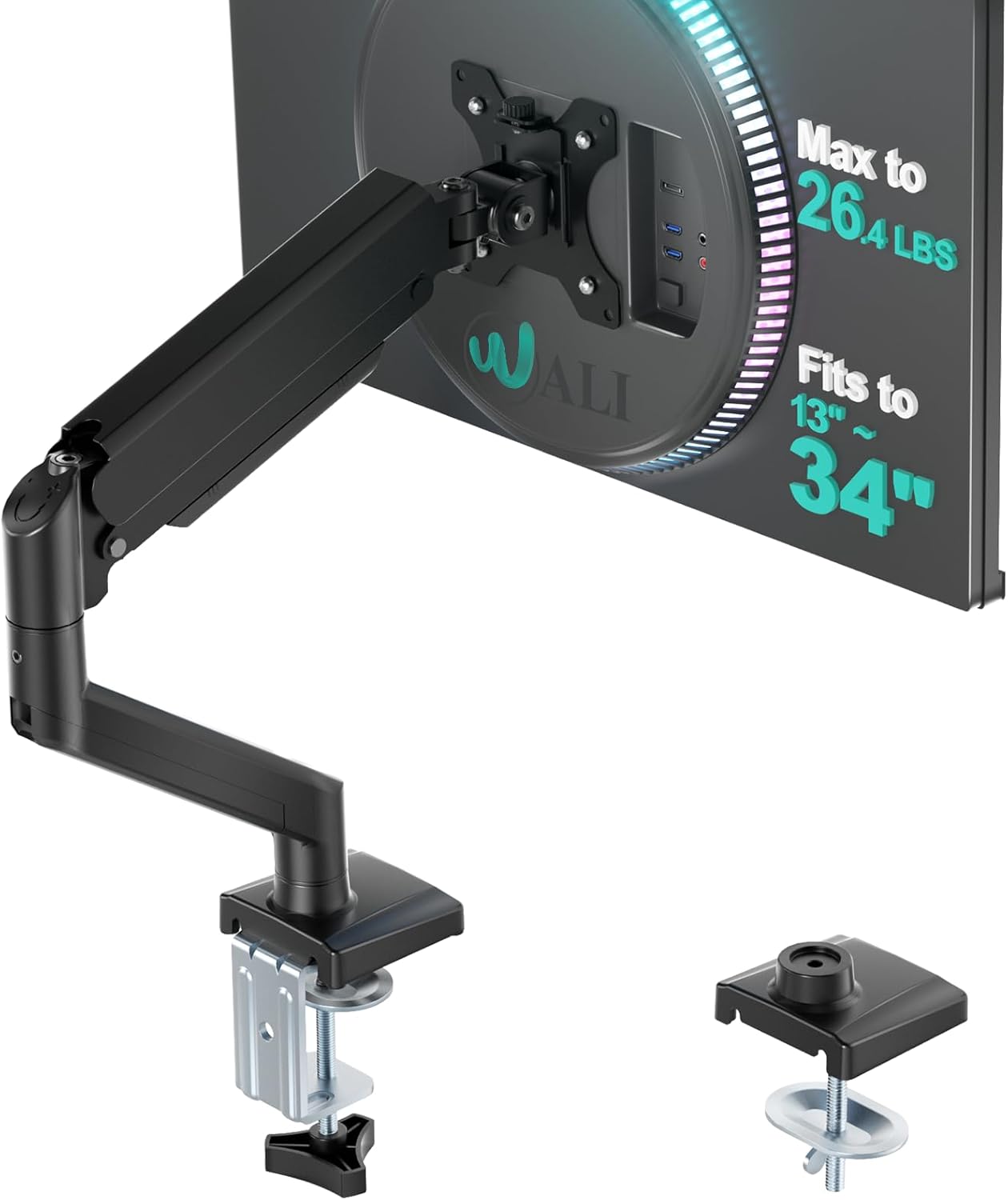 WALI Single Monitor Mount for 13-34 inch Screens