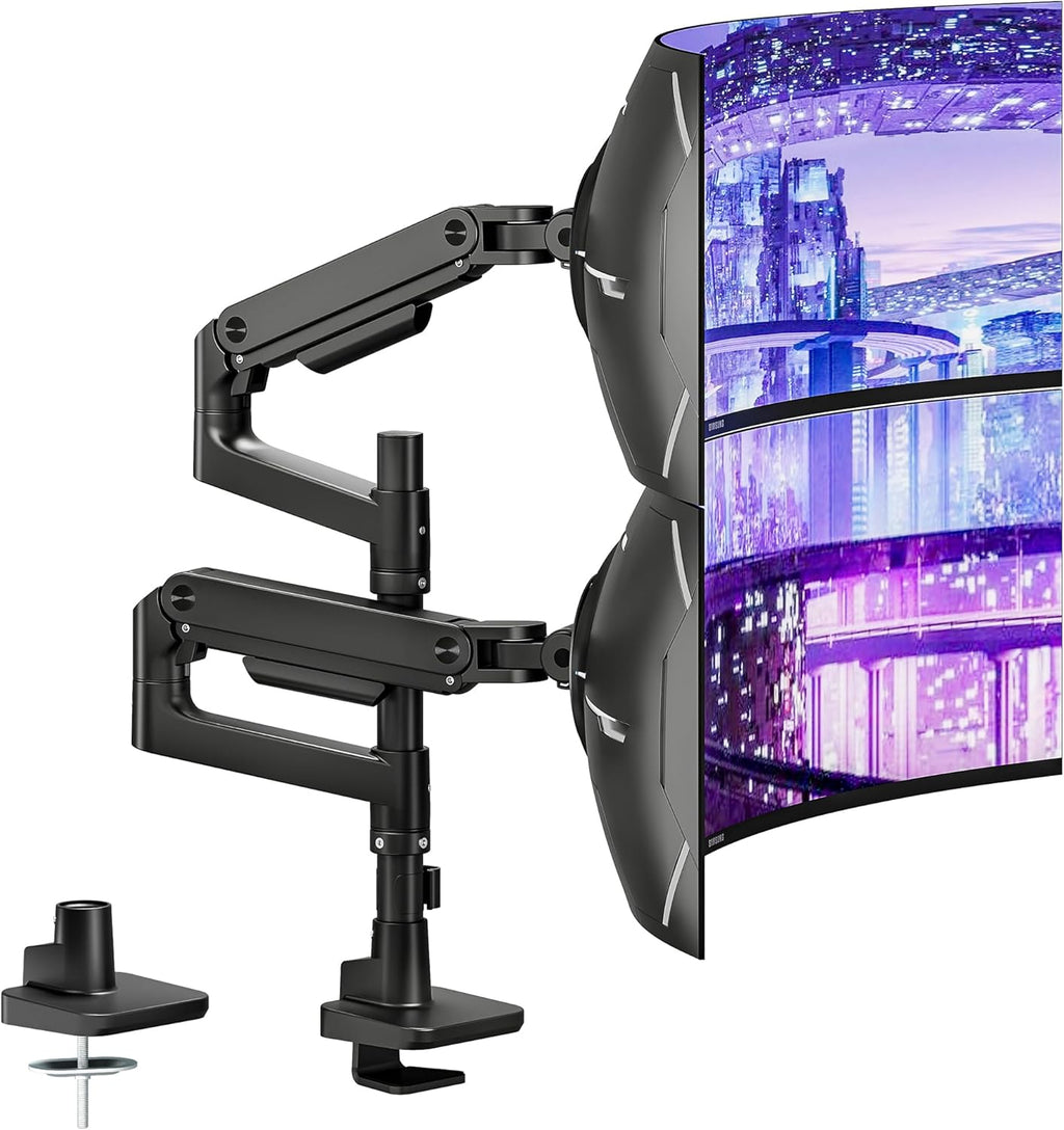 ARES WING Dual Monitor Arm Desk Mount for 17-49 Inch Ultrawide Monitors
